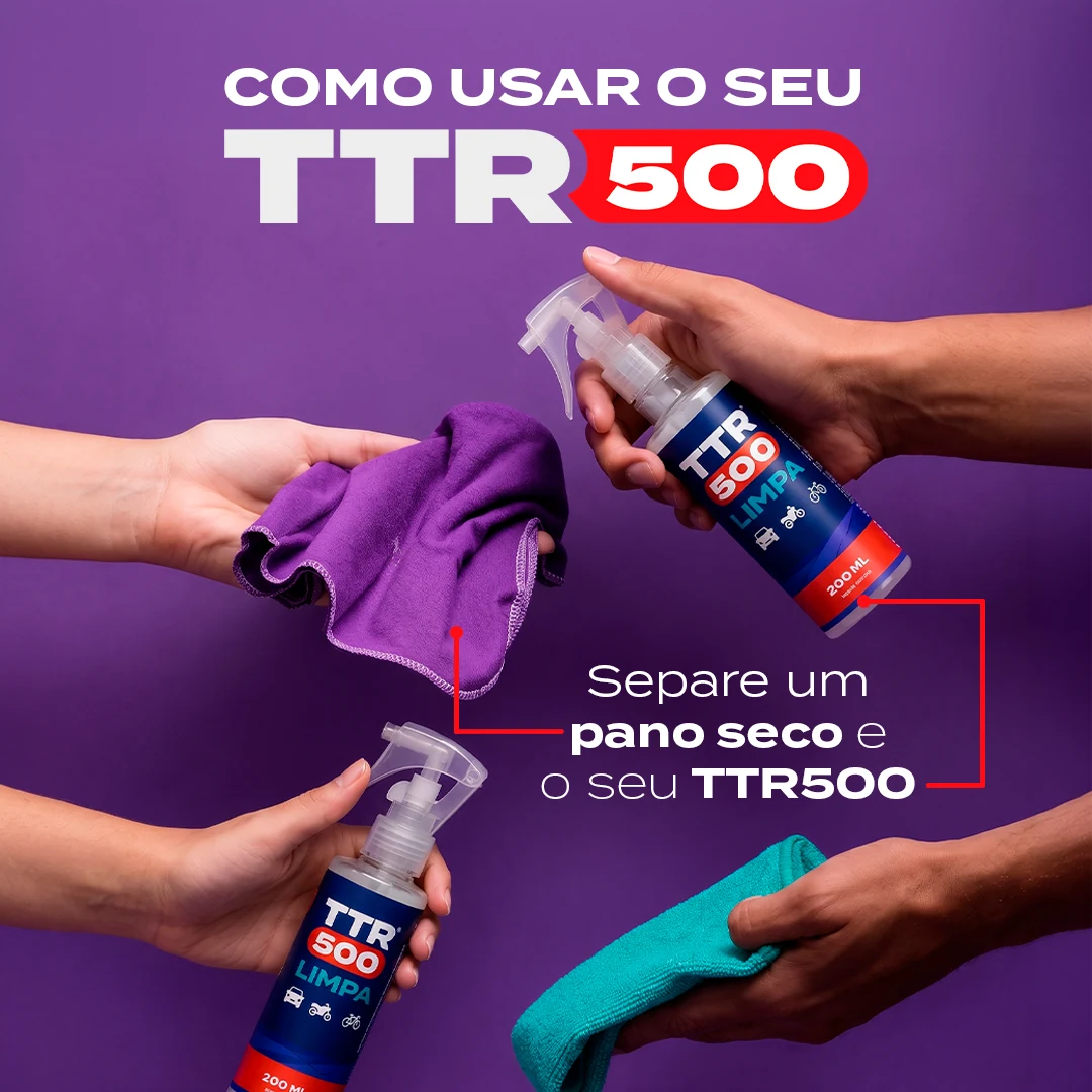 Como usar o seu TTR500: separe um pano seco e o seu TTR500